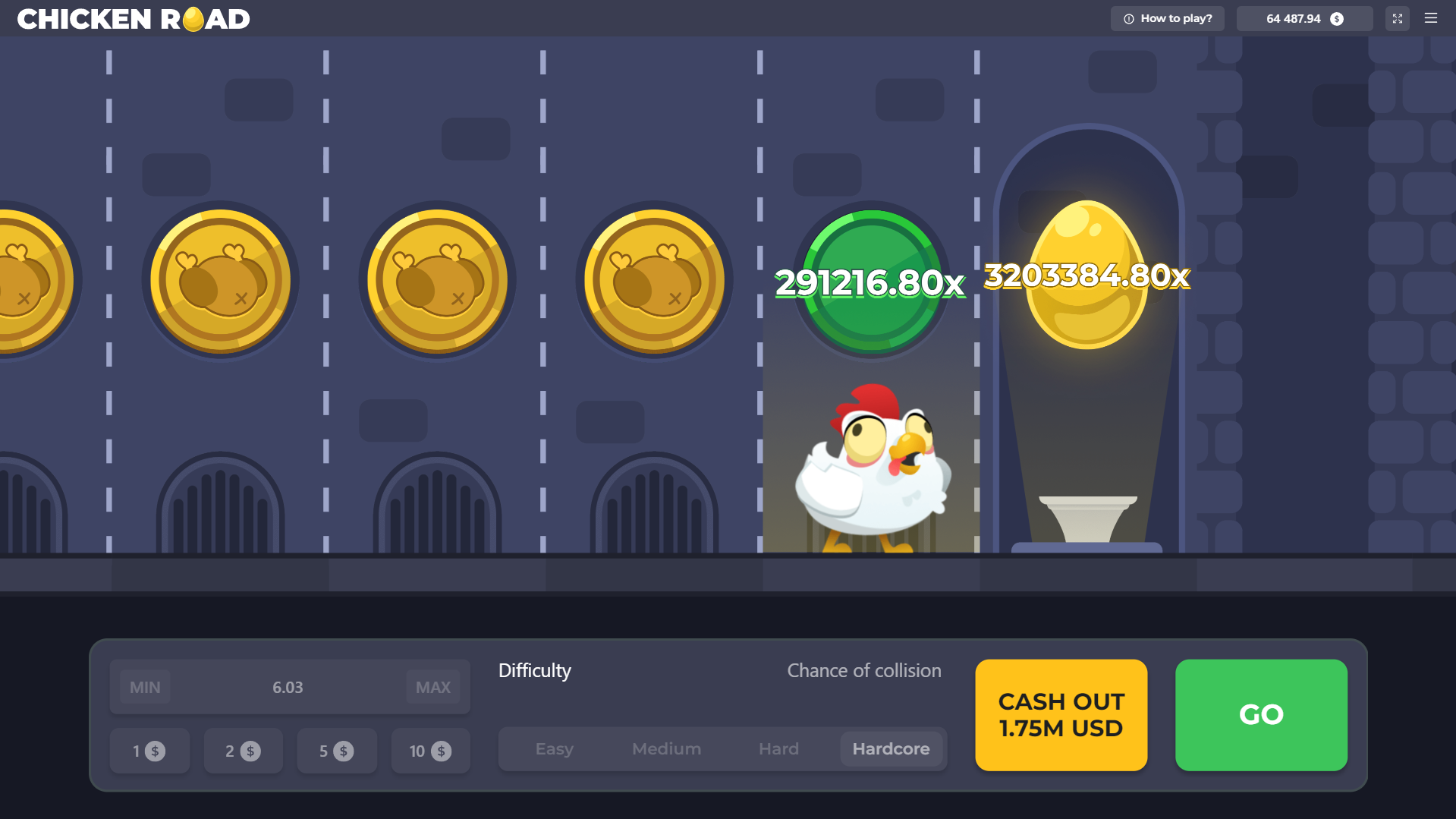Desktop: Weitergehen oder Cash Out – Original Chicken Road von InOut Desktop: Weitergehen oder Cash Out – Original Chicken Road von InOut